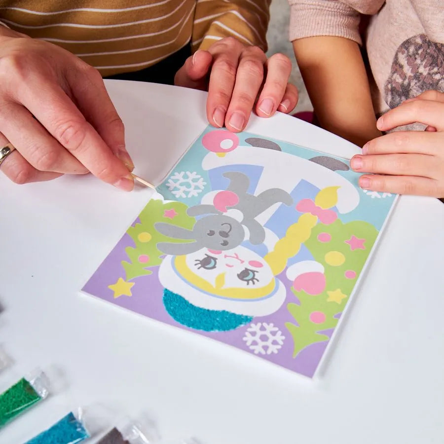 Arts and crafts kit. Sand art "Snow Maiden"