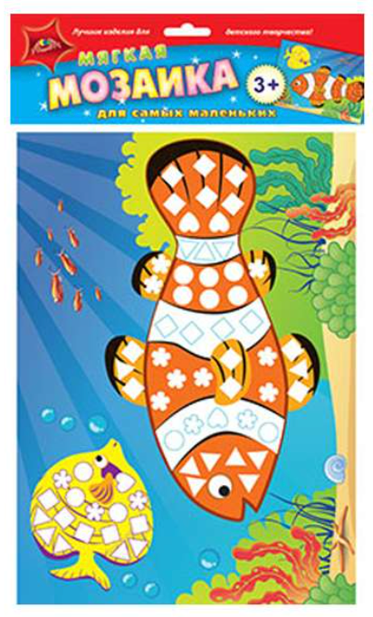 Soft mosaic fish stickers