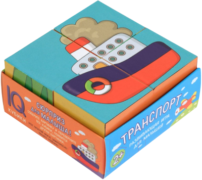 Smart cubes in a tray. 4 pieces. Transport