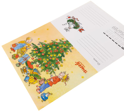 Conni and Jakob decorate the Christmas tree. An advent calendar for toddlers