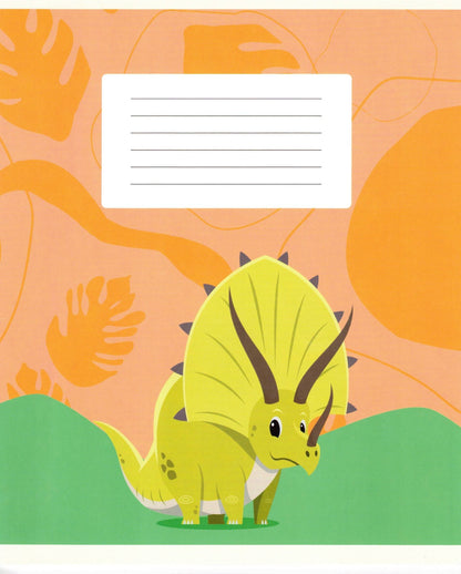 Тетрадь 12л клетка Динозаврики