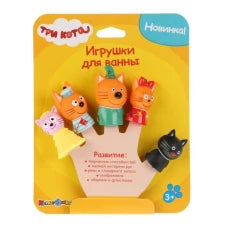 Finger puppet theater. Three Cats