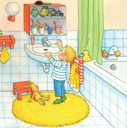 Якоб чистит зубы