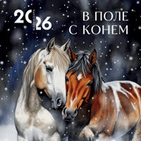 In a Field with a Horse. 2026 Wall Calendar