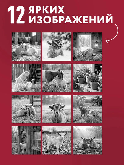 Уютные хранители счастья. Год огненной козы/овцы. Календарь настенный на 2027 год