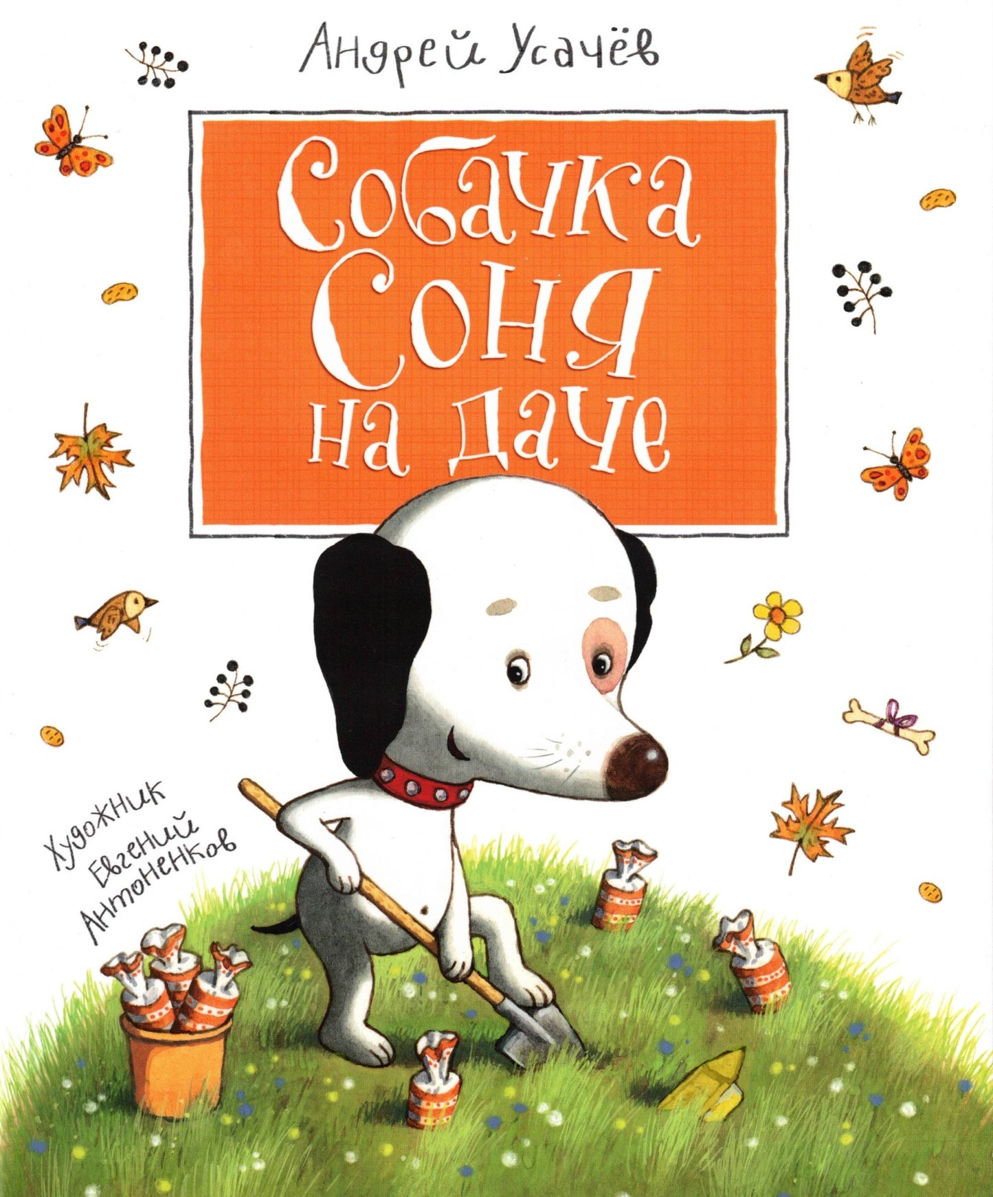 Собачка Соня на даче