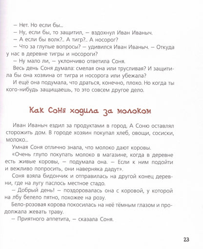 Собачка Соня на даче
