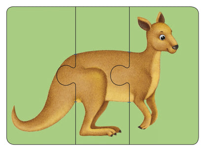 Zoo-animal mix-up. Collecting pictures, syllables, and words
