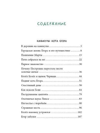 Каникулы кота Егора