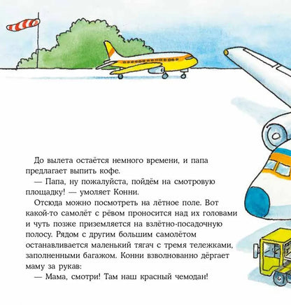 Connie is flying on a plane