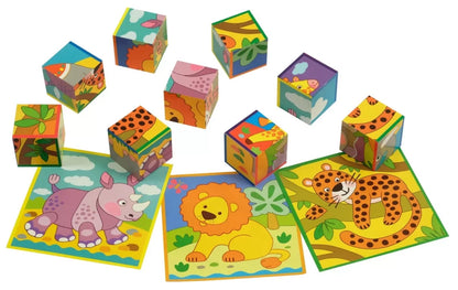 Smart cubes in a tray. 9 pieces. Fun Africa.