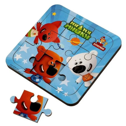 Wooden puzzle 10*10 cm. Be-be-bears