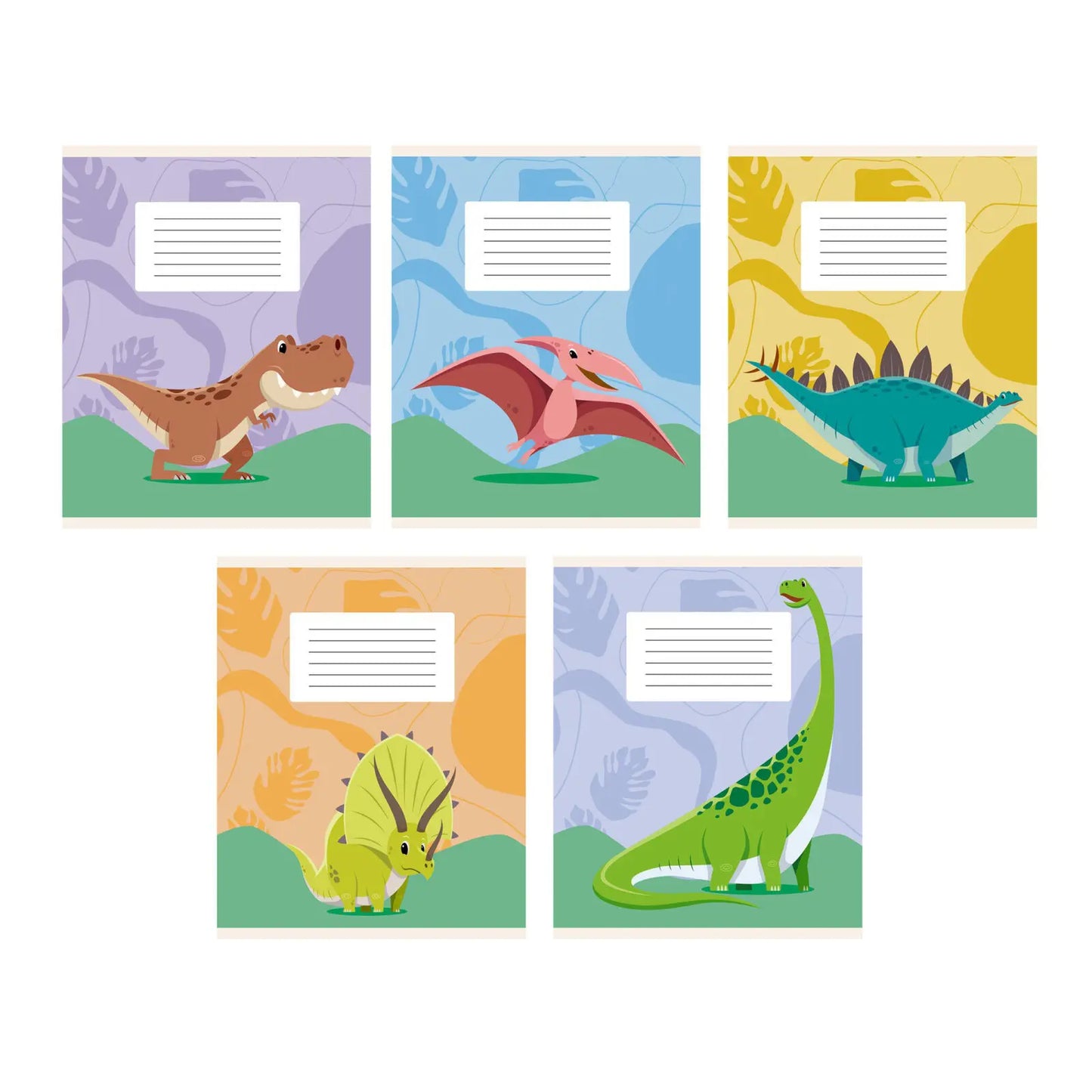 Тетрадь 12л клетка Динозаврики