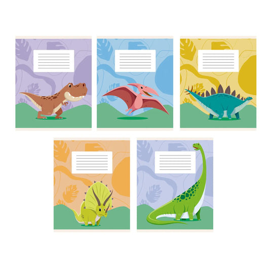 Тетрадь 12л клетка Динозаврики