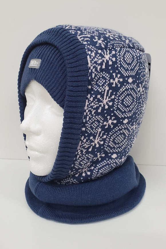 Winter Hat Snowflakes Blue